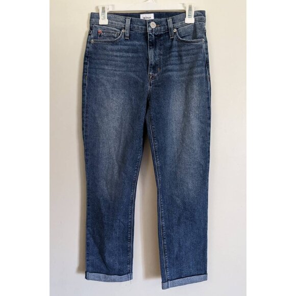 Hudson Blair High-Rise Straight Crop Jeans in Mid-Blue Wash, Size 27 - Picture 3 of 7
